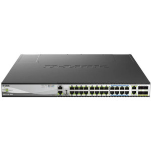 D-Link DMS-3130-30PS 30-Port Multi-Gig PoE++ Managed Switch, 16x 100M/1/2.5GBASE-T PoE, 8x 100M/1/2.5/5GBASE-T 60W PoE ports,  2 x 100M/1/2.5/5/10GBASE-T ports, and 4x 10G/25G SFP28 ports